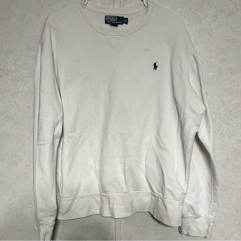 Ralph Lauren Men's Cream Crewneck Sweater